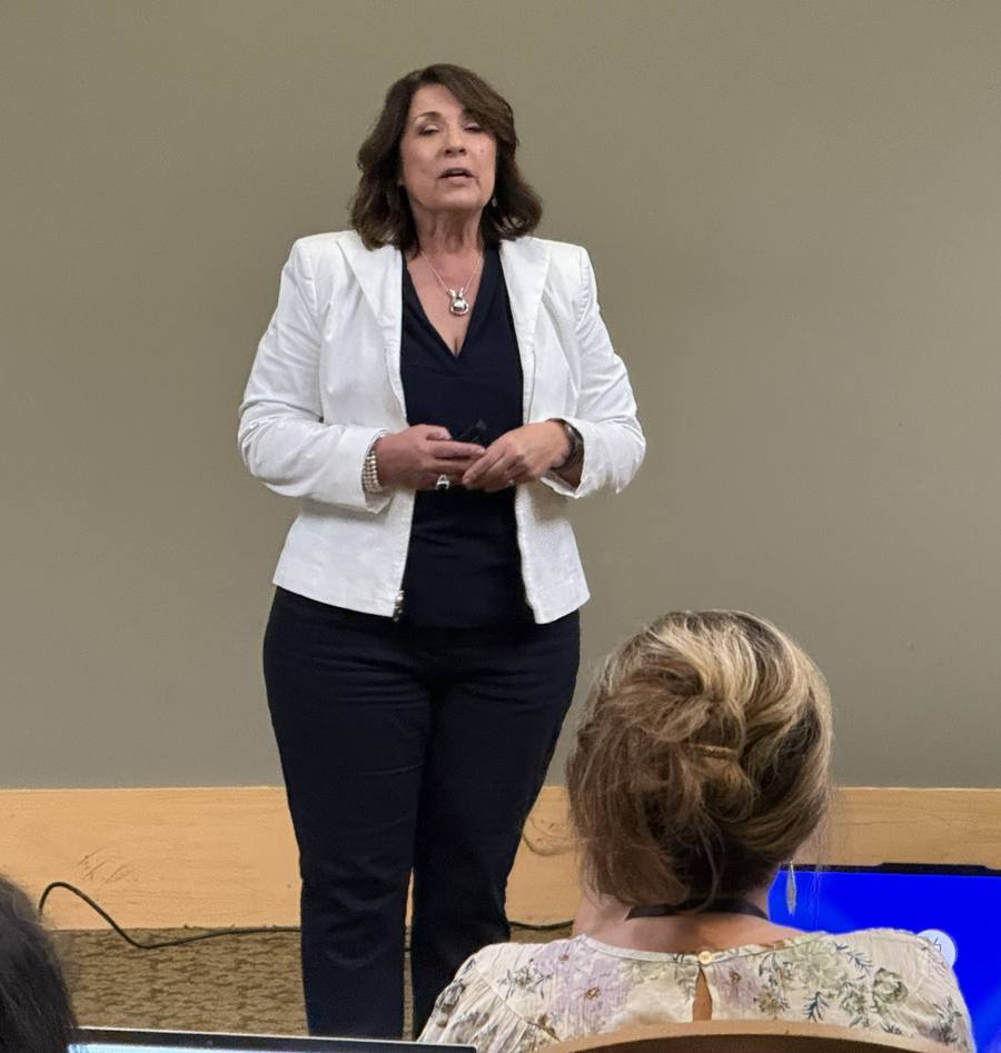 Thea Dudley presenting at the FMCA 2026 May Education Conference